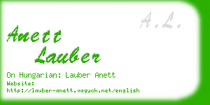 anett lauber business card